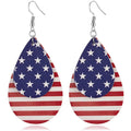 Teardrop National Flag 4th of July Dangle Earrings