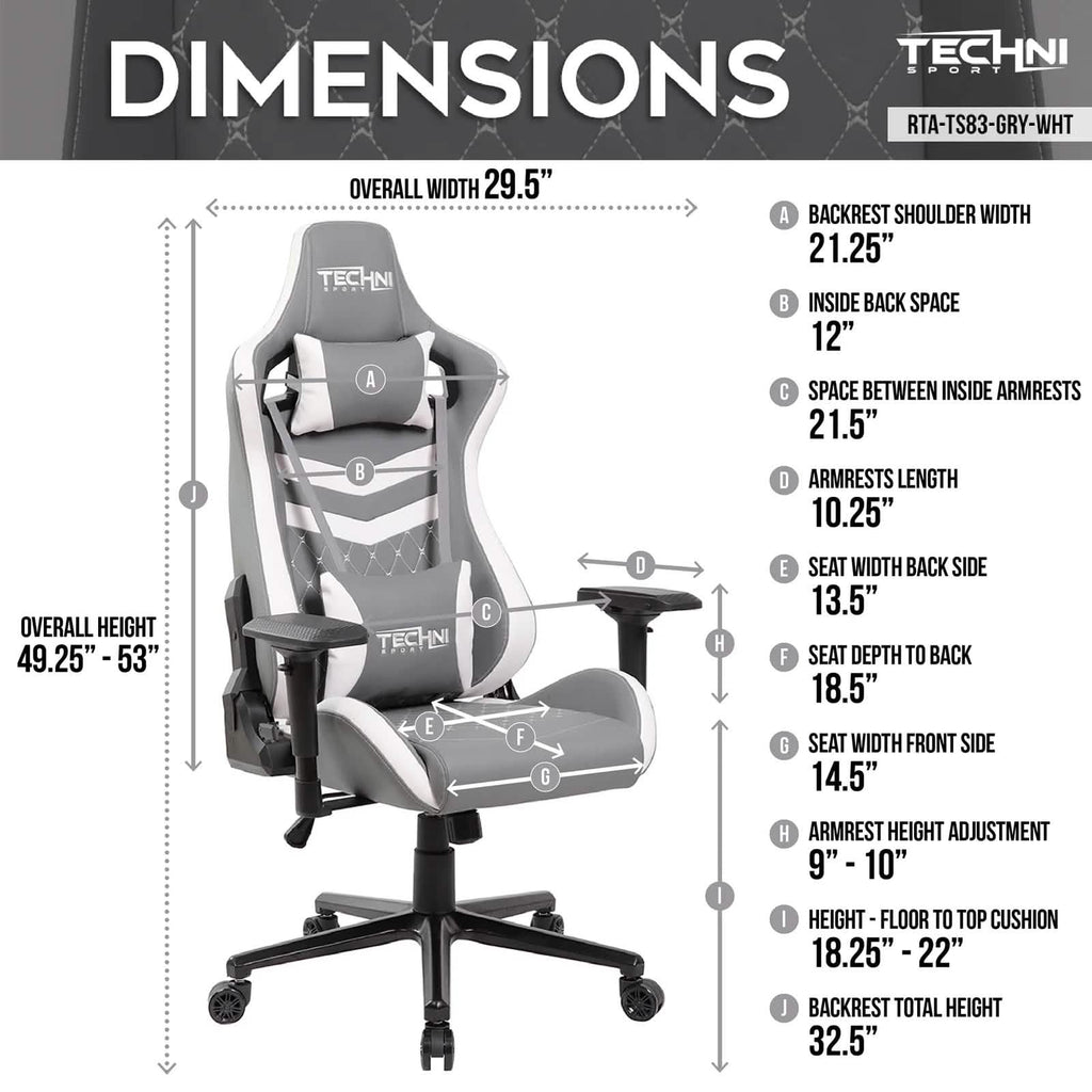 Techni Sport Ergonomic High Back Gaming Chair