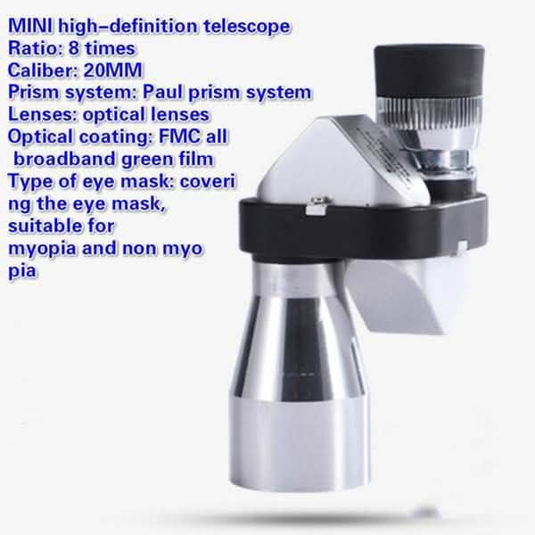 Telescope Single Barrel Pocket 8x20 Monocular Telescope