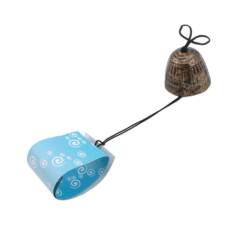 Temple Bell Pendant Lucky Wind Chimes Japanese Lucky Feng Shui Small Wind Chime Sound Clapper Home Garden Outdoor Decor Gift Cast Iron Outdoor For Good Luck Home Garden Patio Hanging Decoration Gift