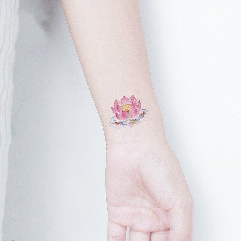 Temporary 3D Rose Flower Tattoos Sticker Body Art Tattoo Sticker Waterproof Luxury Tattoo Rose Lotus Flower Fashion Sticker For Womens