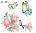 Temporary 3D Rose Flower Tattoos Sticker Body Art Tattoo Sticker Waterproof Luxury Tattoo Rose Lotus Flower Fashion Sticker For Womens