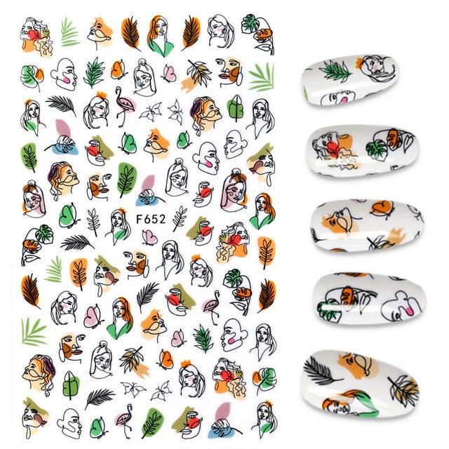 The New 3D Nail Sticker Cool English Letter stickers for nail  Foil Love Heart Design Nails Accessories Fashion Manicure Sticker Stickers Girls Manicure Decoration Nail Art Supplies 3D Self-Adhesive Nail Decals Designer Nail Stickers for Acrylic Nails