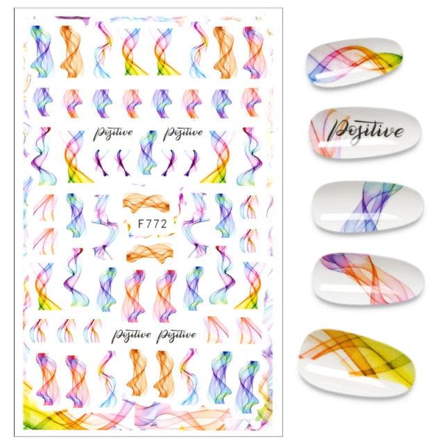 The New 3D Nail Sticker Cool English Letter stickers for nail  Foil Love Heart Design Nails Accessories Fashion Manicure Sticker Stickers Girls Manicure Decoration Nail Art Supplies 3D Self-Adhesive Nail Decals Designer Nail Stickers for Acrylic Nails