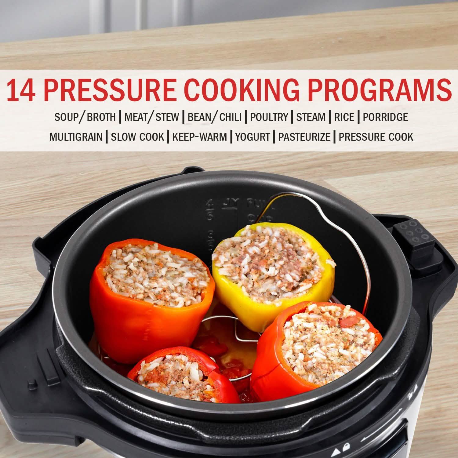 Thomson 9-in-1 Pressure, Slow Cooker, Air Fryer and More, with 6.5 QT Capacity