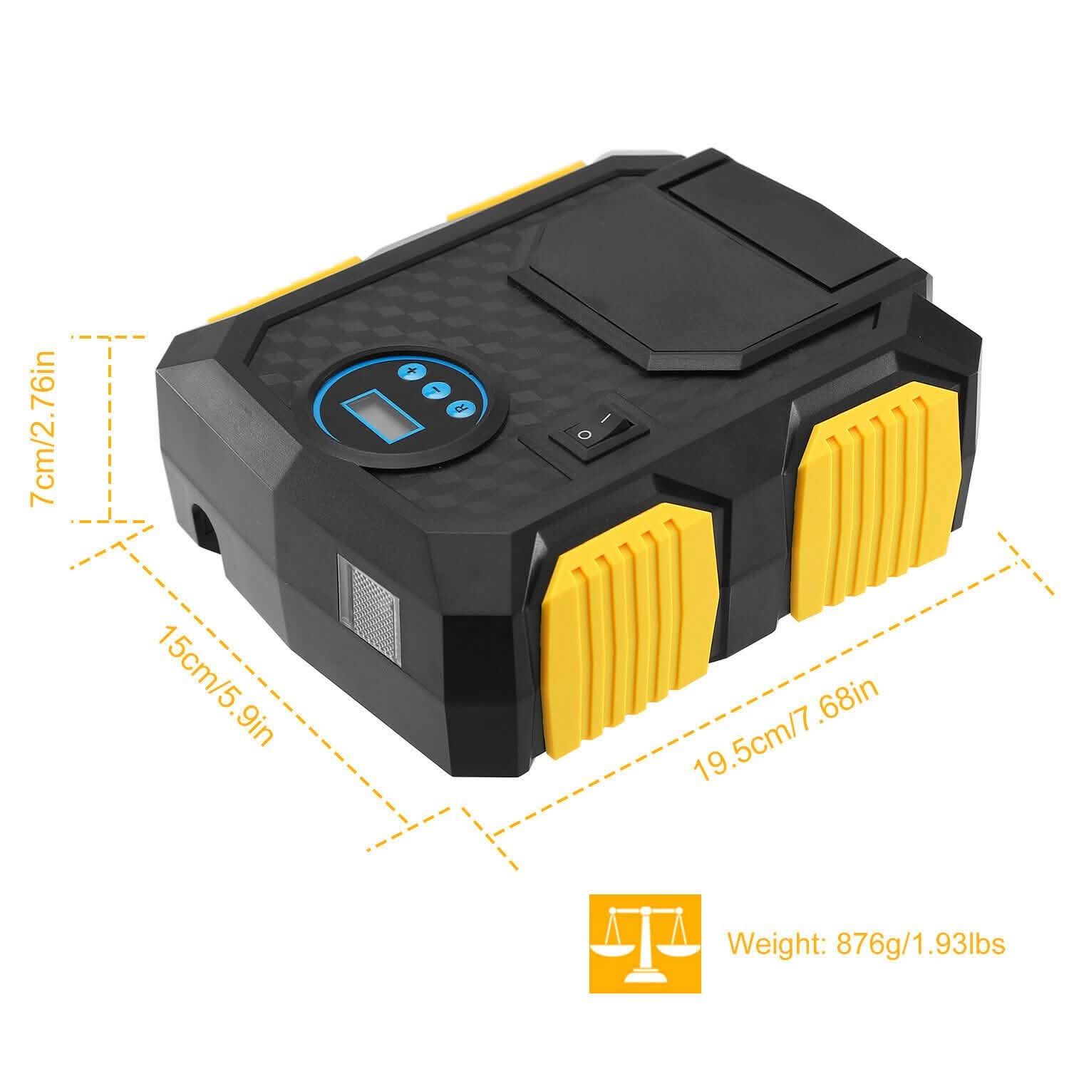 Tire Inflator 12V DC 120W 150PSI with LCD Electric Air Compressor