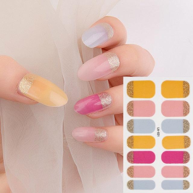 Toe Nail Sticker Wraps Adhesive Decals Toenail Polish Strips DIY Pedicure Foot Decals Manicure Strips Decals Full Wraps Women Glitter Toenail Nail Polish Strips Decals Full Wraps Self Adhesive Toe Nail Tip Full Toe Nail Wraps Feet Decorations