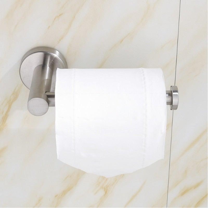 Toilet Wall Mount Toilet Paper Holder Stainless Steel Bathroom Kitchen Roll Paper Accessory Tissue Towel Accessories  Holders Modern Paper Roll Holder Wall Mount Tissue Roll Rack