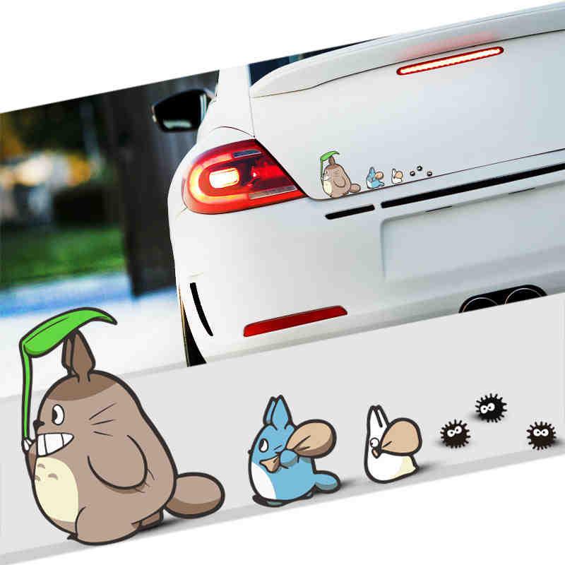 Tonari No Totoro Car Stickers Styling Car Stickers Styling Anime Comics Auto Window Decals Vinyl Windshield Accessories Auto Bumper Funny Cartoon Decal Stickers For Car 18cm*9cm