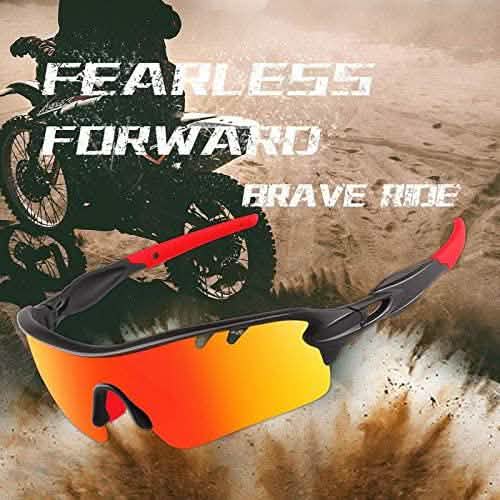 Toneoesol Polarized Sports Sunglasses with 5 Interchangeable Lenses