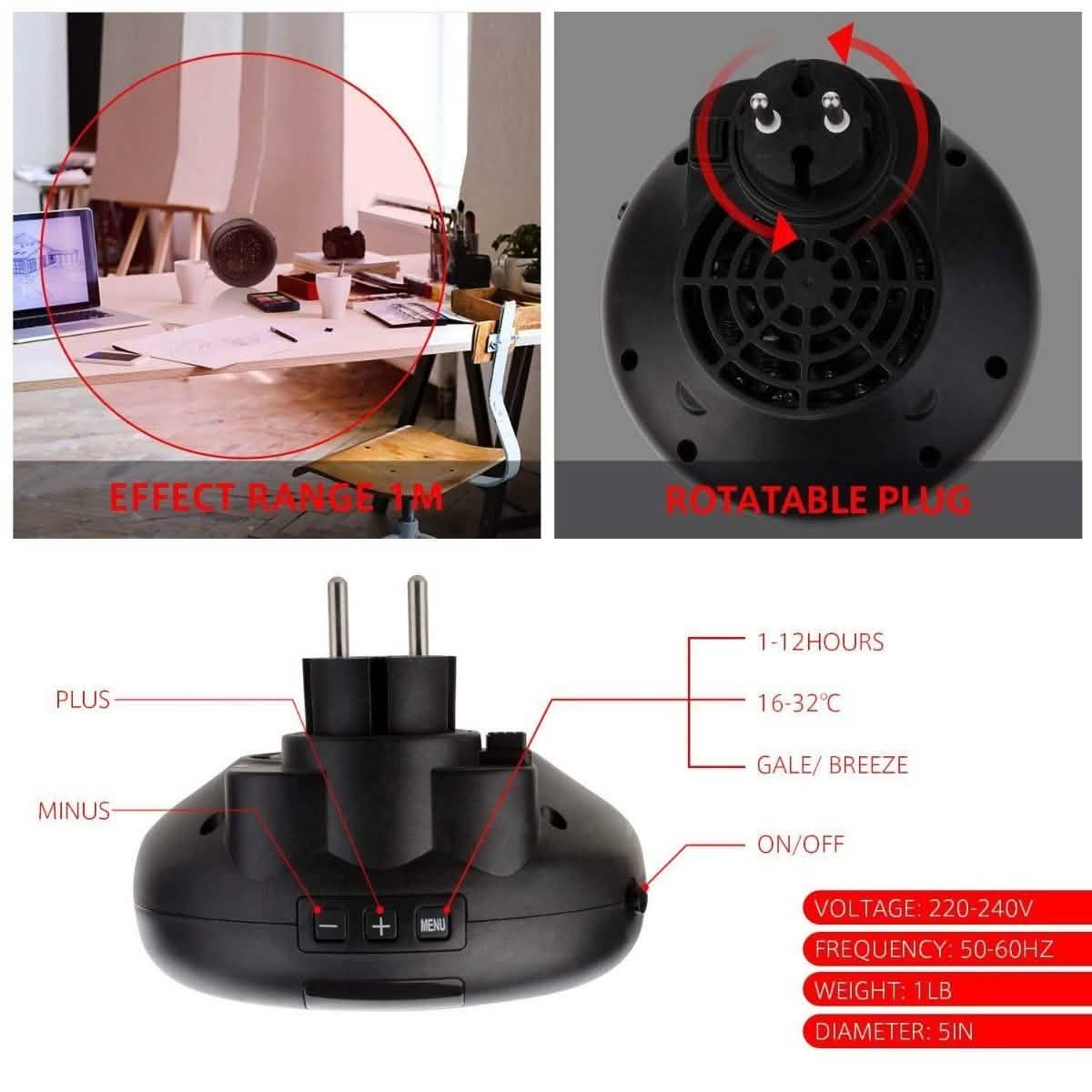 Tonha Portable Heater Fan