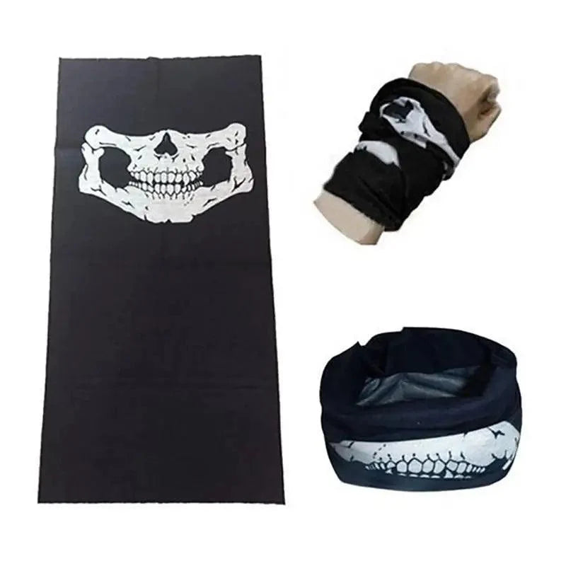 Top Quality Cycling Mask Headwear Halloween Skull Wrap Scarf Warm Washable Headband Breathable Running Bandana Outdoor Sports Equipment