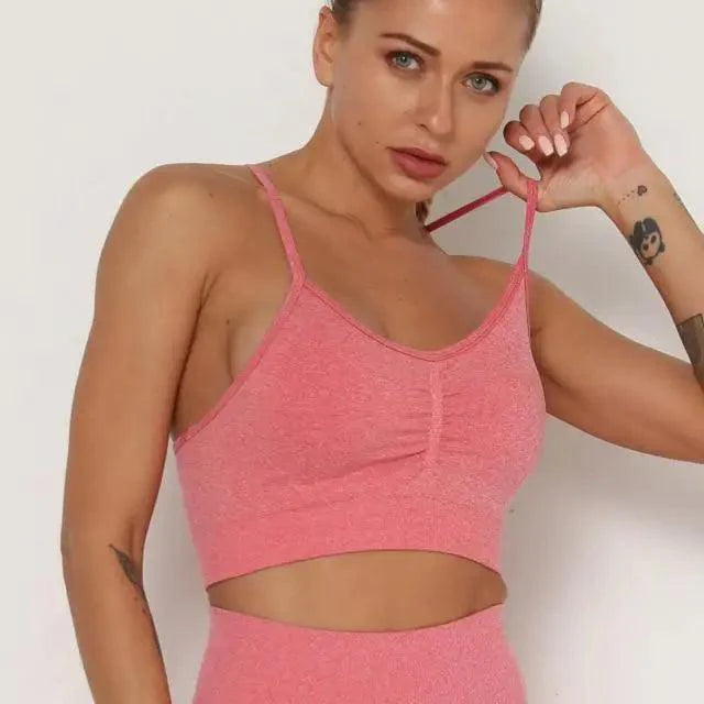 Push Up Sports Tops Fitness For Women And Girls Sport Female Sport Gym Top Padded Gym Brassiere Sports