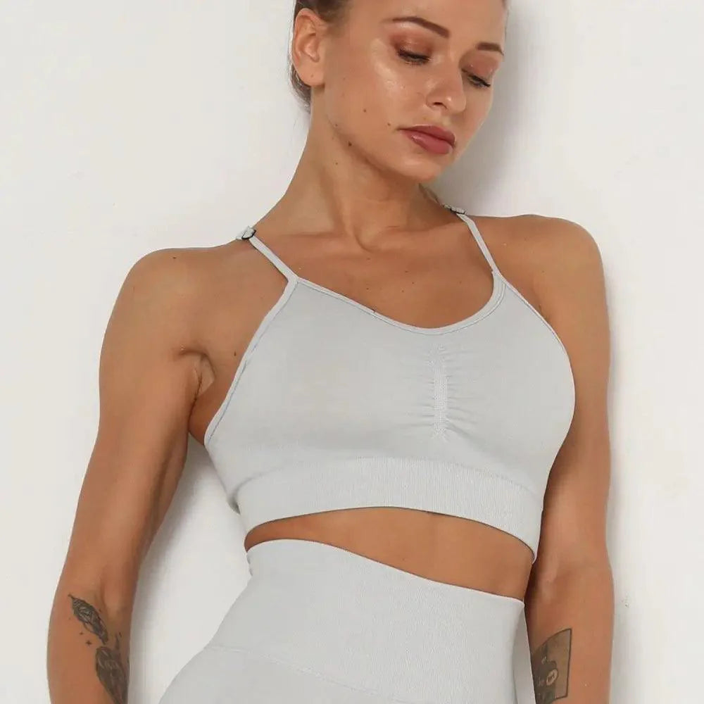Push Up Sports Tops Fitness For Women And Girls Sport Female Sport Gym Top Padded Gym Brassiere Sports