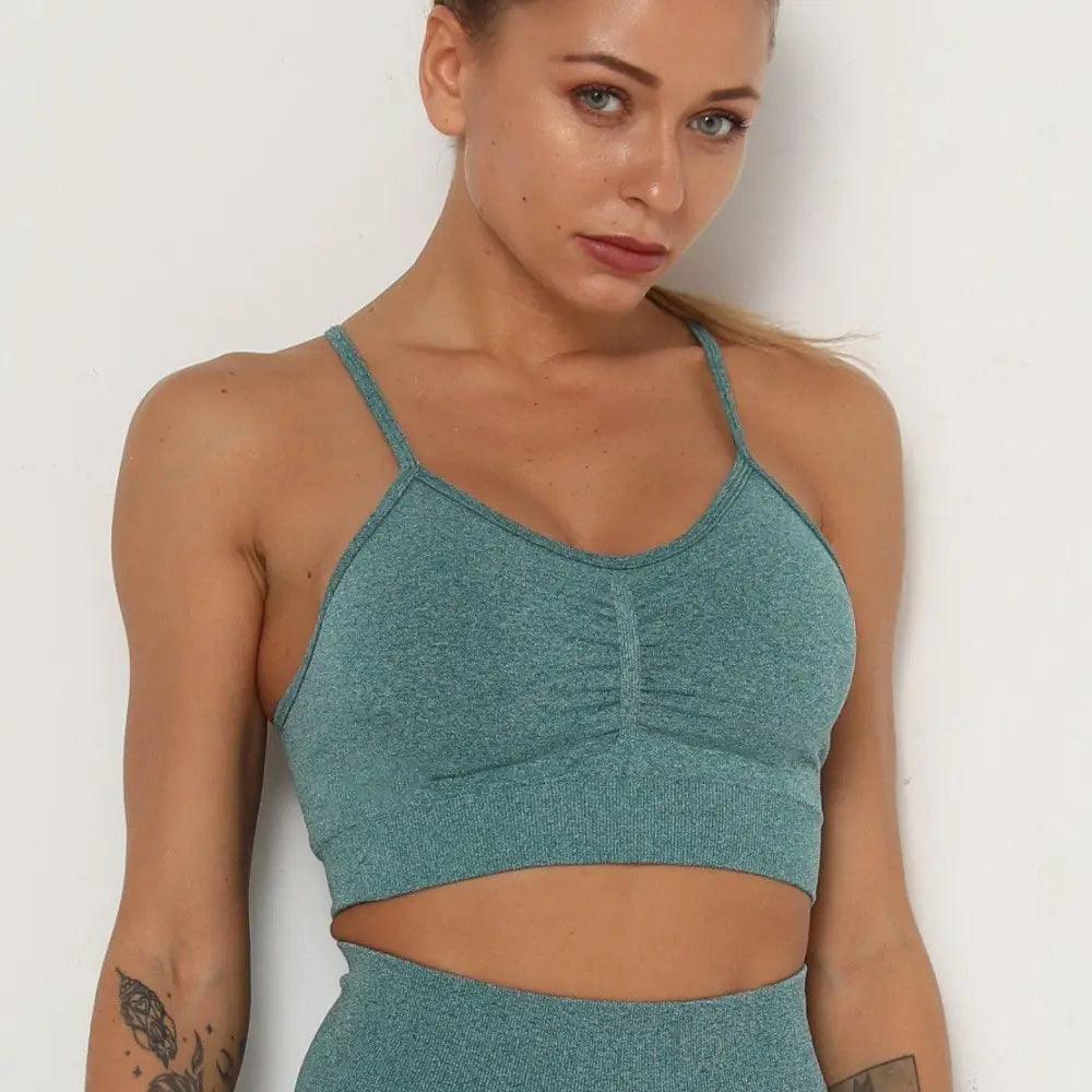 Push Up Sports Tops Fitness For Women And Girls Sport Female Sport Gym Top Padded Gym Brassiere Sports