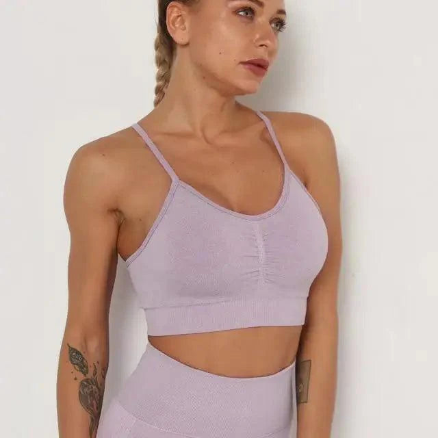 Push Up Sports Tops Fitness For Women And Girls Sport Female Sport Gym Top Padded Gym Brassiere Sports