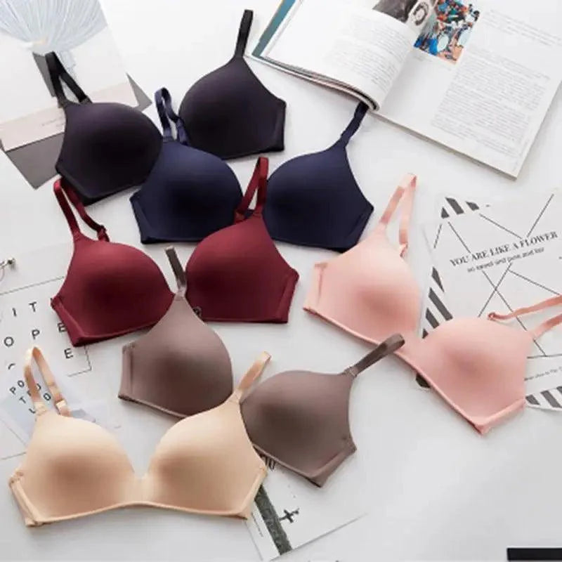 Seamless Bras for Women Push Up Bra No Wire Brassiere A B Cup Underwear Bra Three Quarters 3/4 Cup Thin Soft Sexy