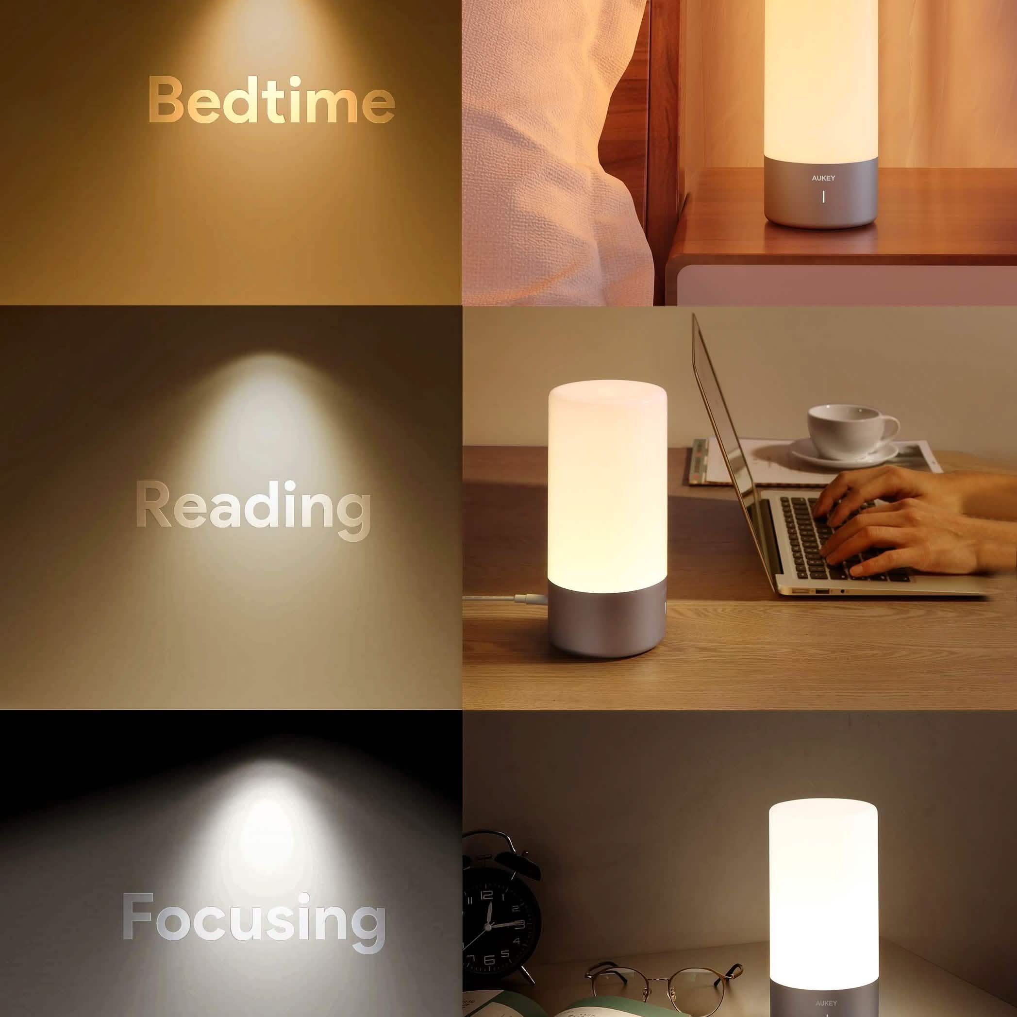 Touch Sensor Color Changing RGB Dimmable Table Lamp
