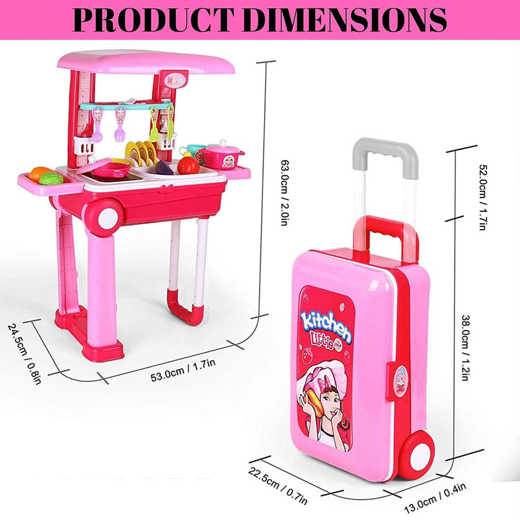 Toy Chef 2-in-1 Pretend Play Travel Set For Kids