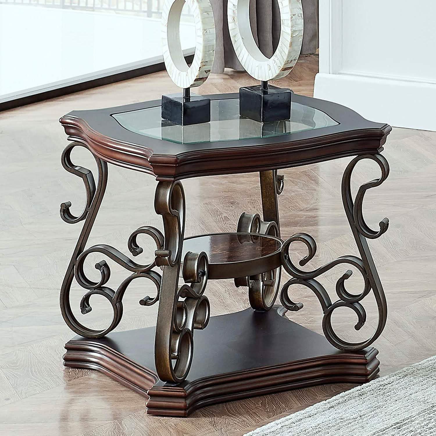 Traditional End Table Accent Bedside Nightstand