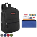 Trailmaker Classic 17 Inch Backpack + 12 Piece School Supply Kit