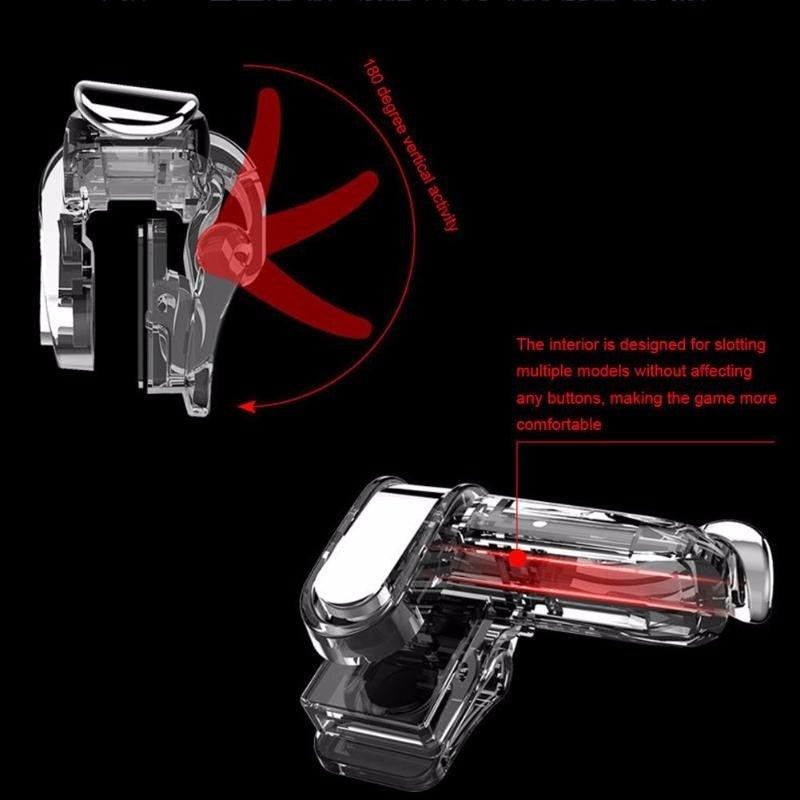 Transparent Simple Joystick Shooting Key Button Trigger Controller Gamepad Gaming Controller Compatible With Smartphones Mobile