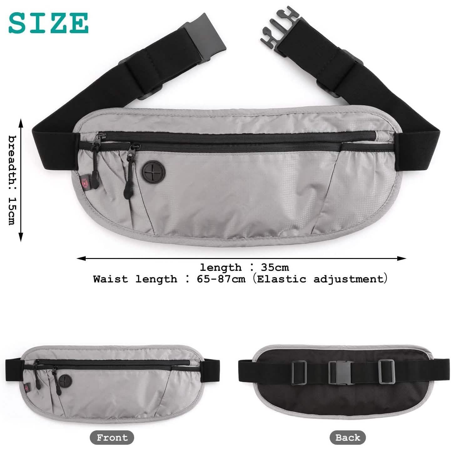 Travel Money Wallet Belt Pouch Blocking Hidden Passport Holder Bag
