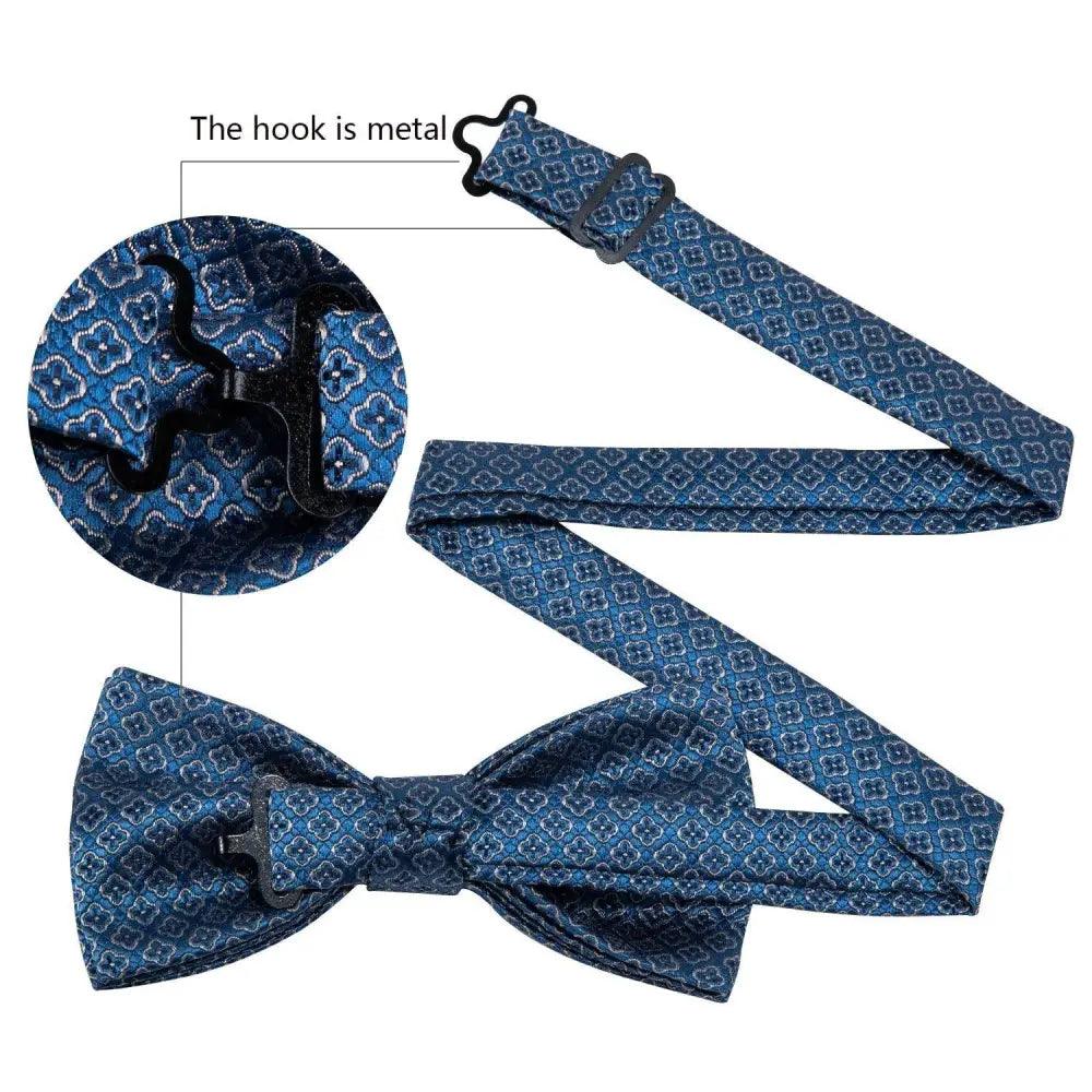 Trendy Patterned Silk Jacquard Plaid Bowtie With  Pocket Square And Cufflinks Set For Men Unique  Butterfly Party Wedding Casual Business Bowtie For Men