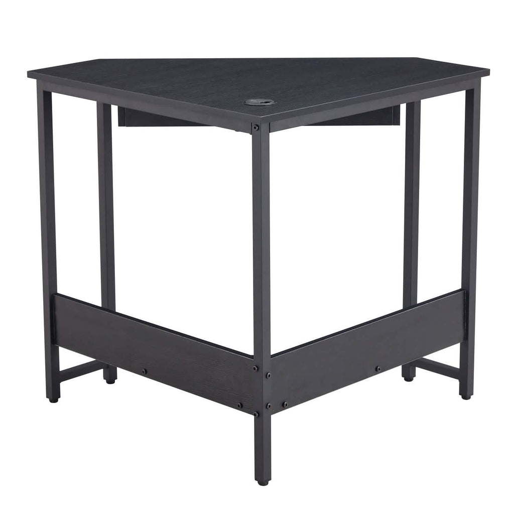 Triangle Computer Desk, Smooth Keyboard Tray& Storage Shelves