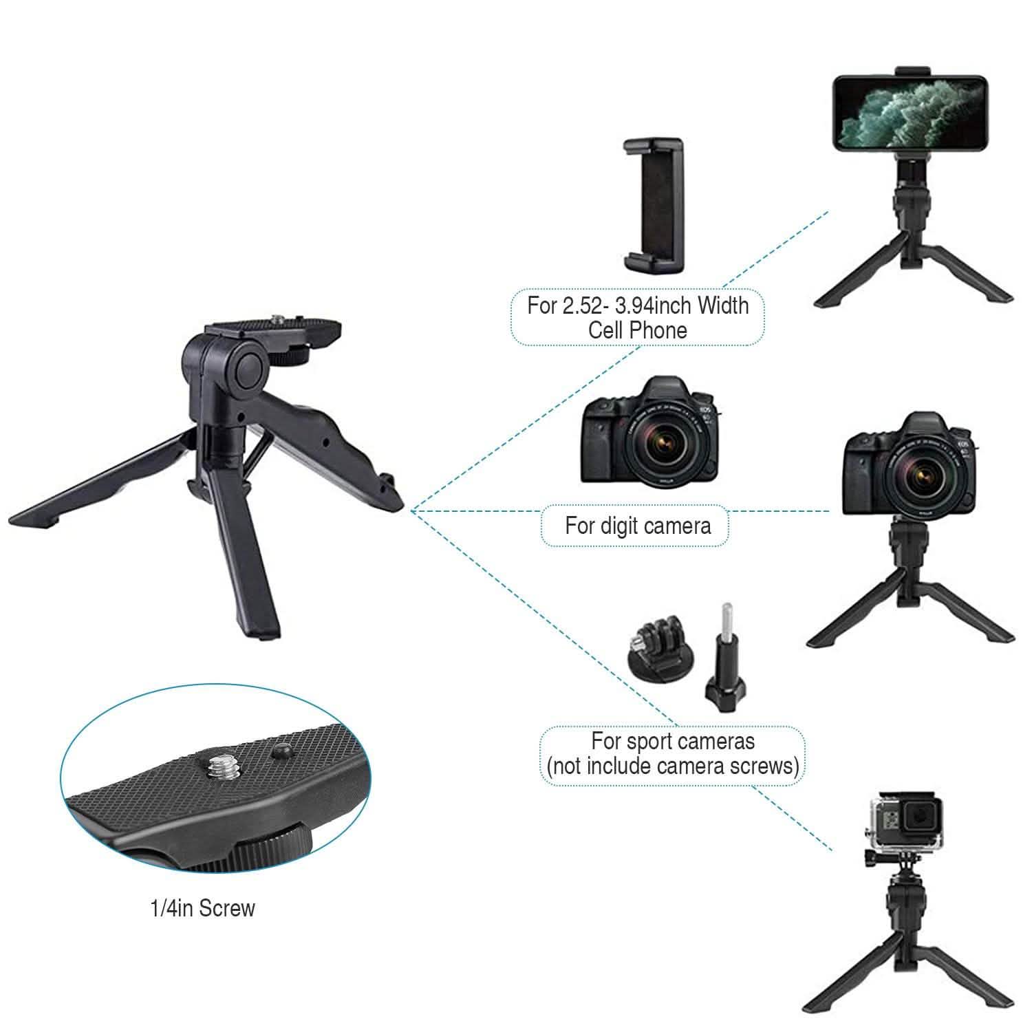 Tripod Desk Phone Stand Stabilizer