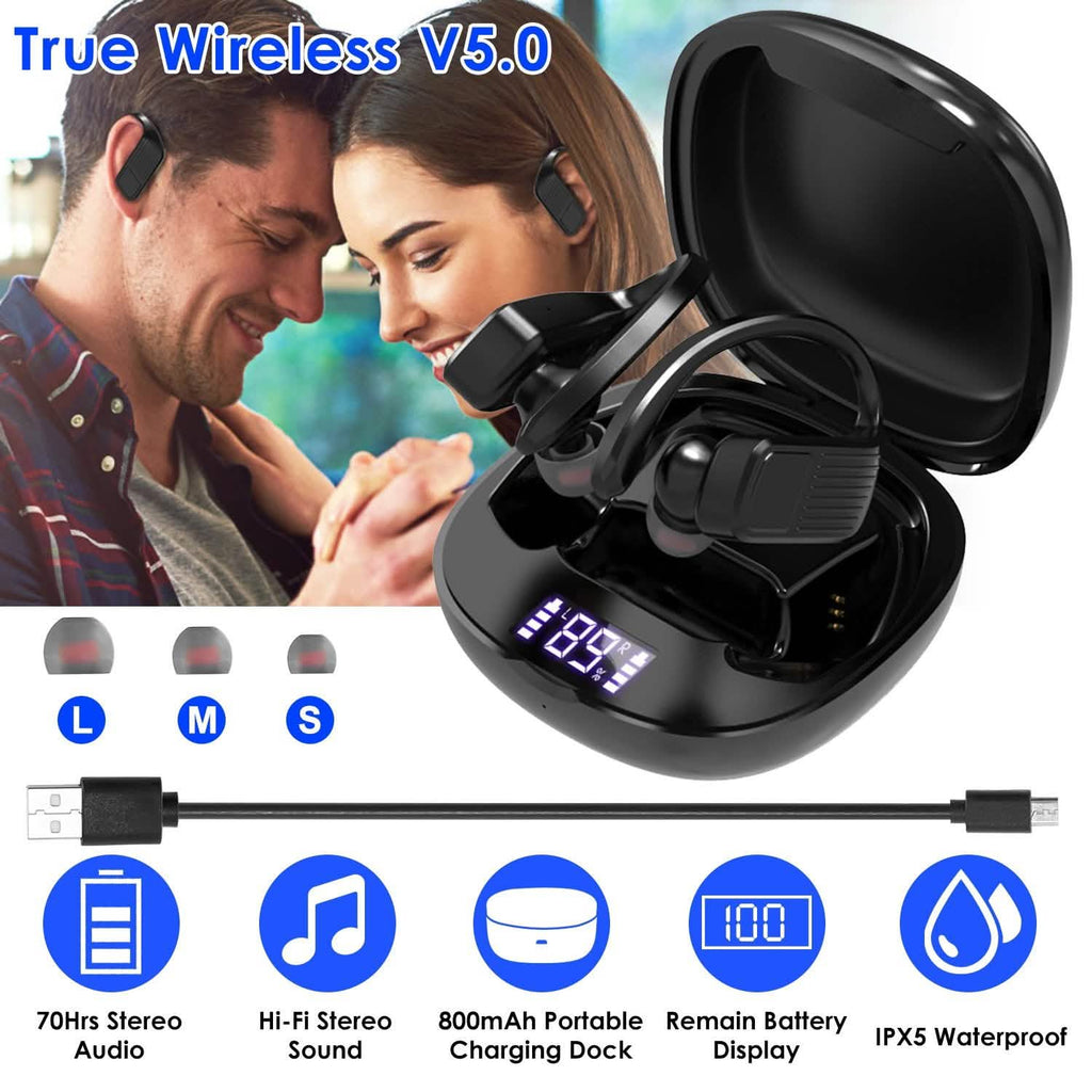 True Wireless Earbuds v5.0 TWS Stereo Earphones Headset