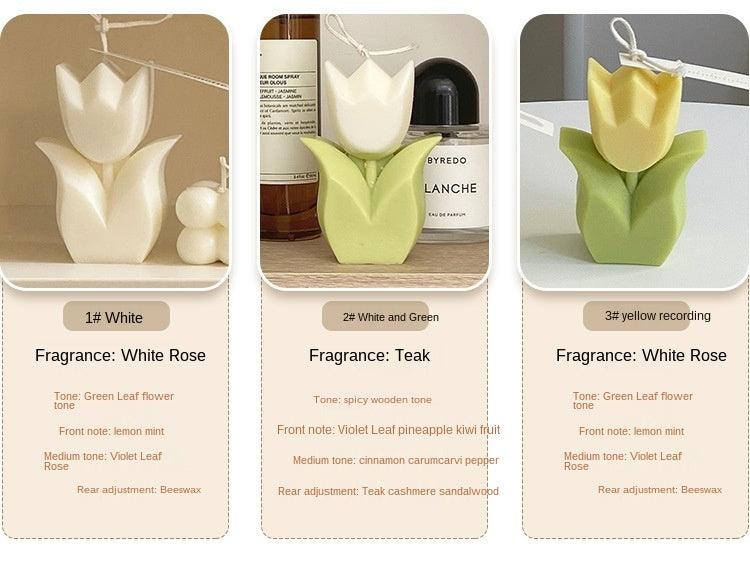 Tulip Candle Aroma Decoration Wedding Souvenir Birthday Gift Decoration Candles Handmade Delicate Tulip Flower Shape Candle  Perfect for Birthday Party Wedding Spa Home Decor