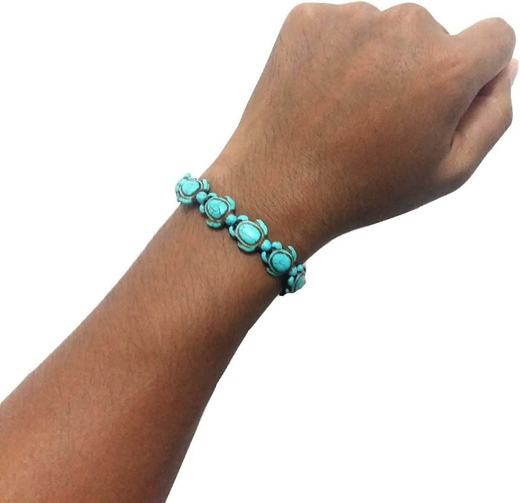 Turquoise Handmade Hawaiian Sea Turtles Bracelet