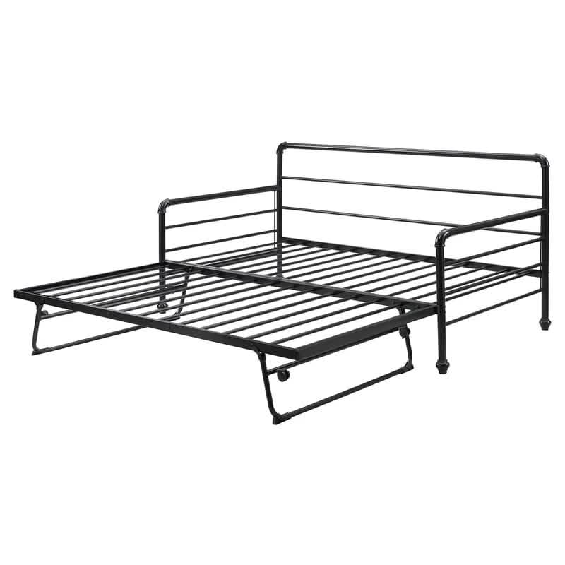 Twin Size Daybed with Adjustable Trundle