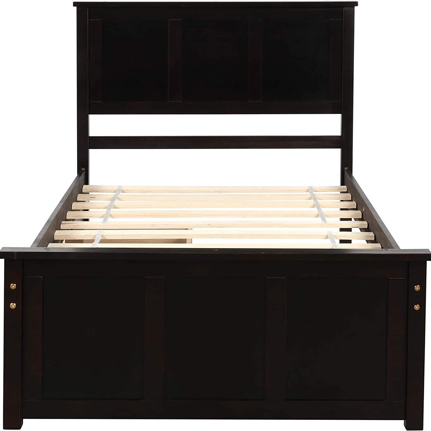 Twin Size Platform Bed with Two Drawers