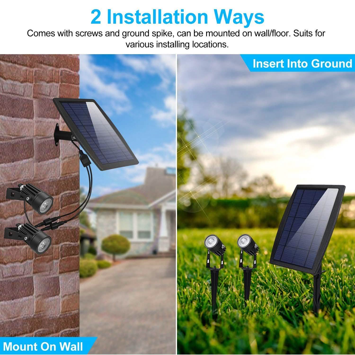 Twin Solar Spotlight Outdoor Light