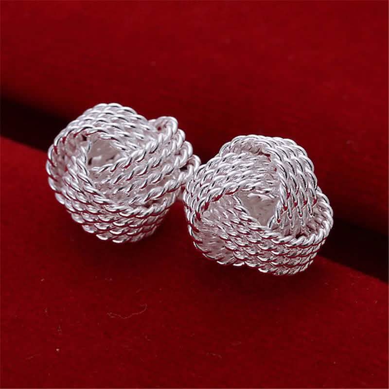 Twisted Love Knot Stud Earrings