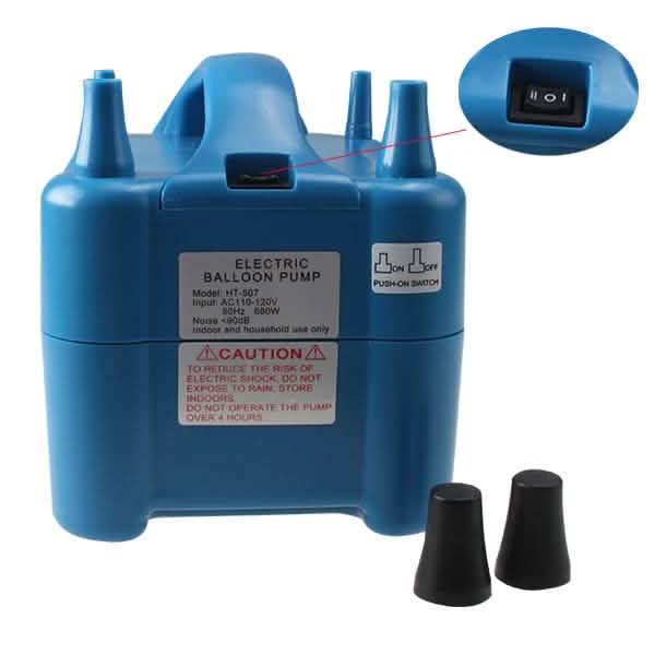 Two Nozzles High Speed Electric Balloon Inflator Air Pump