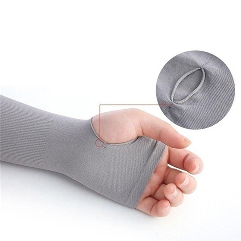 Two Pairs Of Arm Sleeve Sunscreen Cuff Arm Sleeves UV Sun Protect Anti-Slip Summer Men Women Gloves Summer Arm Sleeves Cover Unisex Cooling Sleeves Sports Workout Outdoor Sleeves