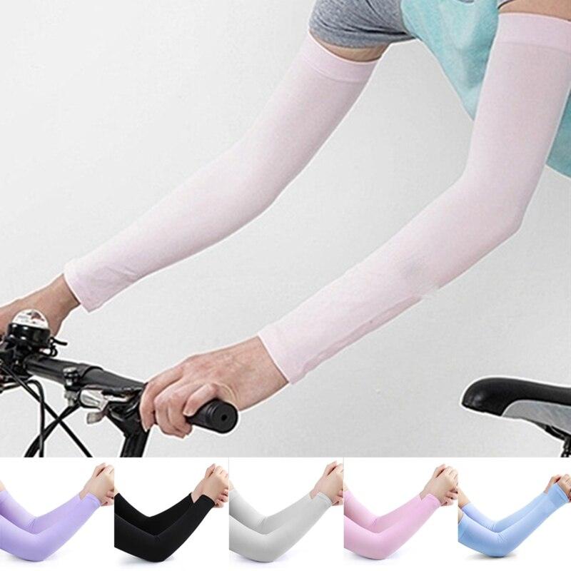 Two Pairs Of Arm Sleeve Sunscreen Cuff Arm Sleeves UV Sun Protect Anti-Slip Summer Men Women Gloves Summer Arm Sleeves Cover Unisex Cooling Sleeves Sports Workout Outdoor Sleeves