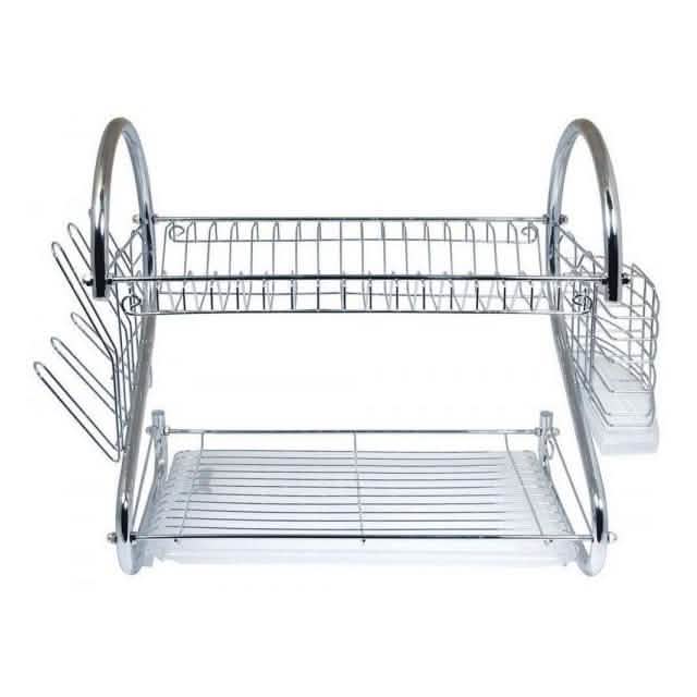 Two-Tier Stainless-Steel Dish Rack - Assorted Sizes
