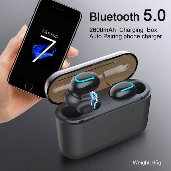 TWS Bluetooth 5.0 Sports Stereo Touch Control In-Ear Earphones with Charging Case