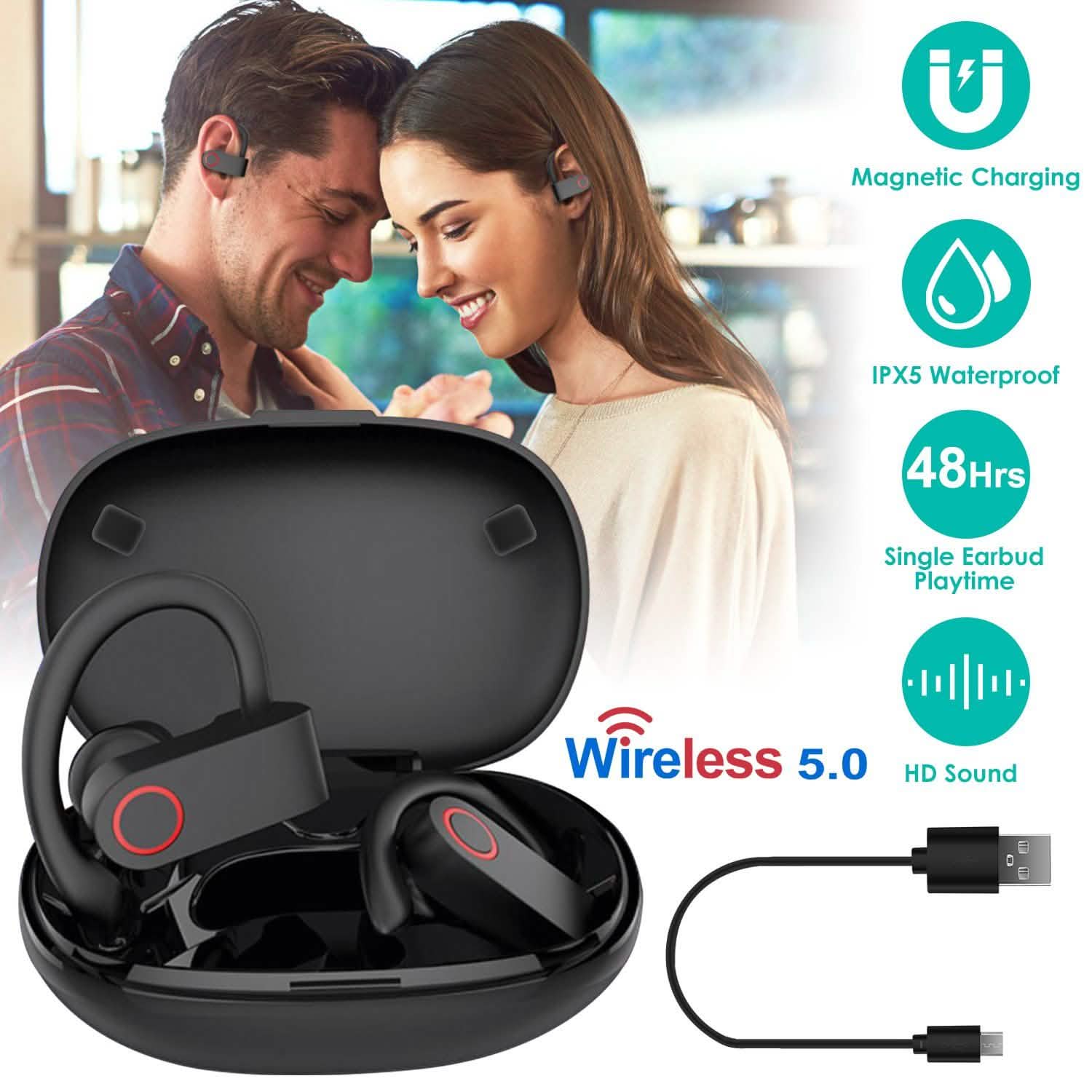 TWS Wireless 5.0 Earbuds IPX5 Waterproof Sports Headset
