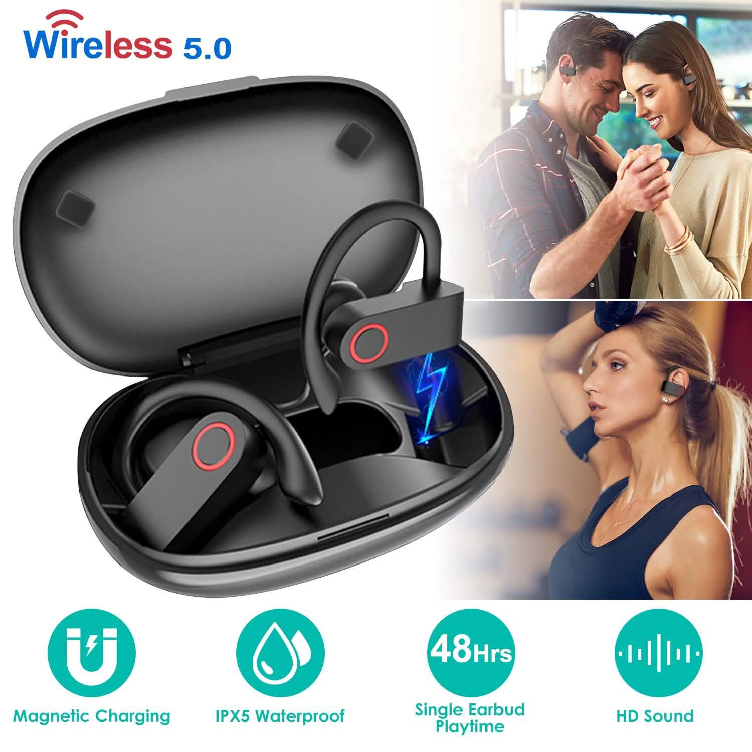 TWS Wireless 5.0 Earbuds IPX5 Waterproof Sports Headset