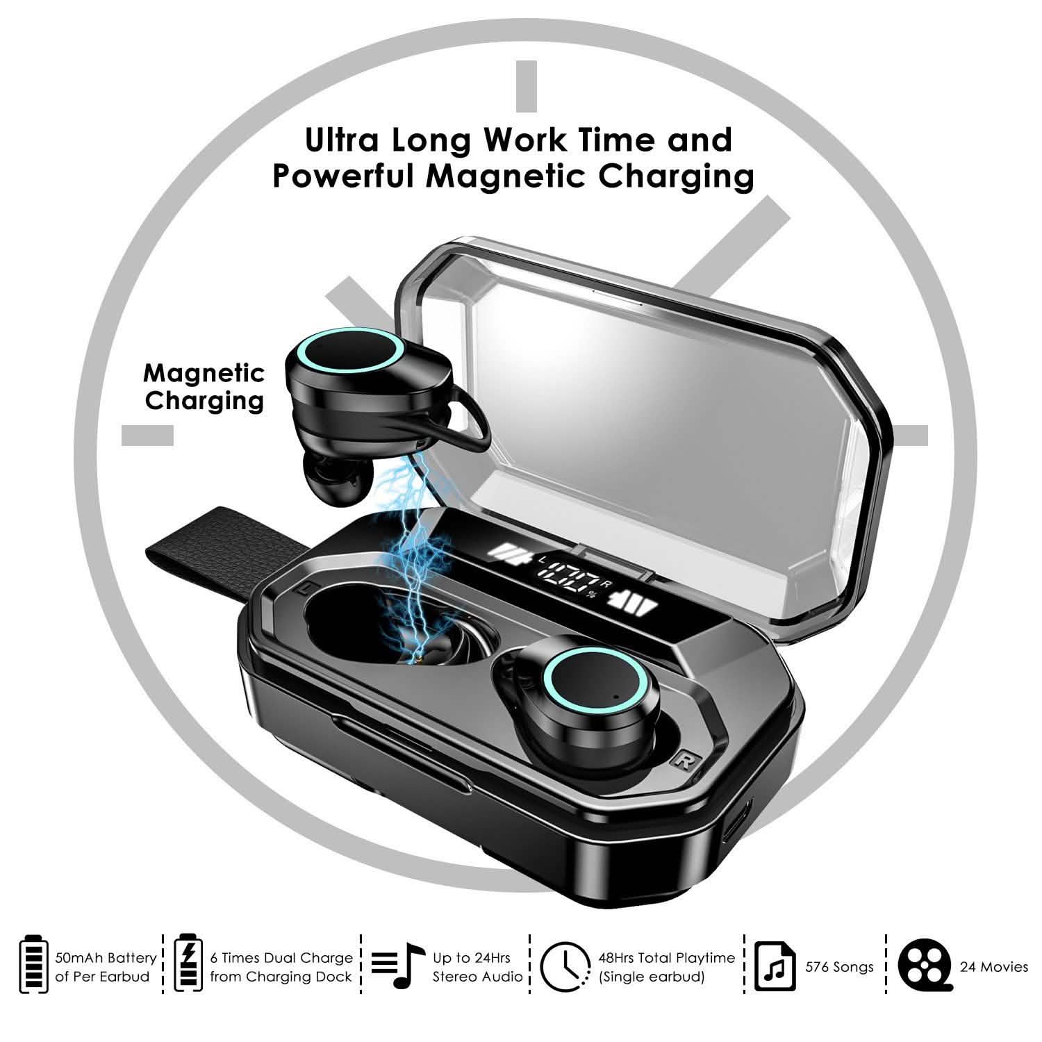 TWS Wireless 5.0 Earbuds Touch In-Ear Stereo Headsets