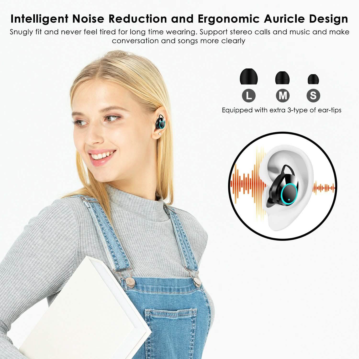 TWS Wireless 5.0 Earbuds Touch In-Ear Stereo Headsets