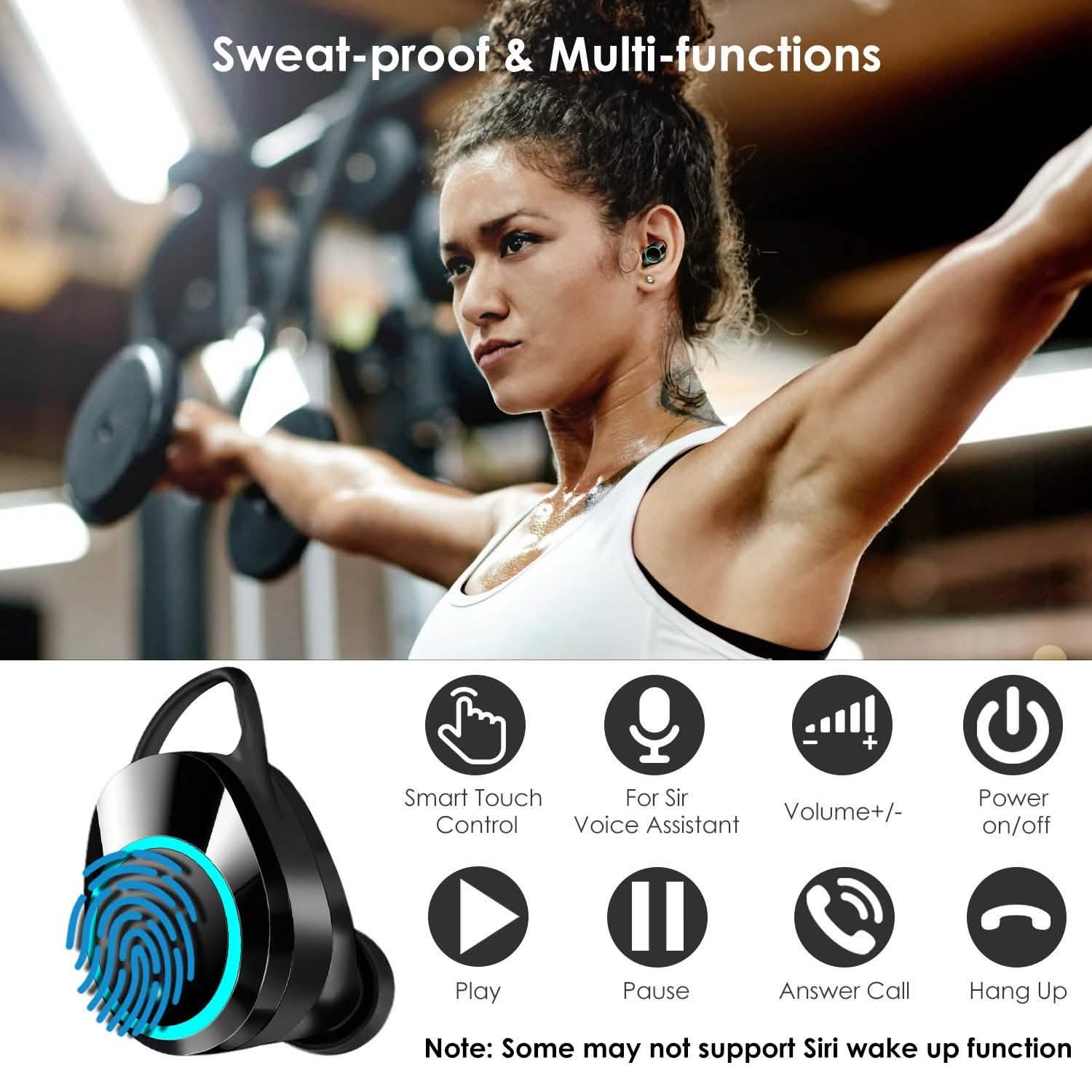 TWS Wireless 5.0 Earbuds Touch In-Ear Stereo Headsets