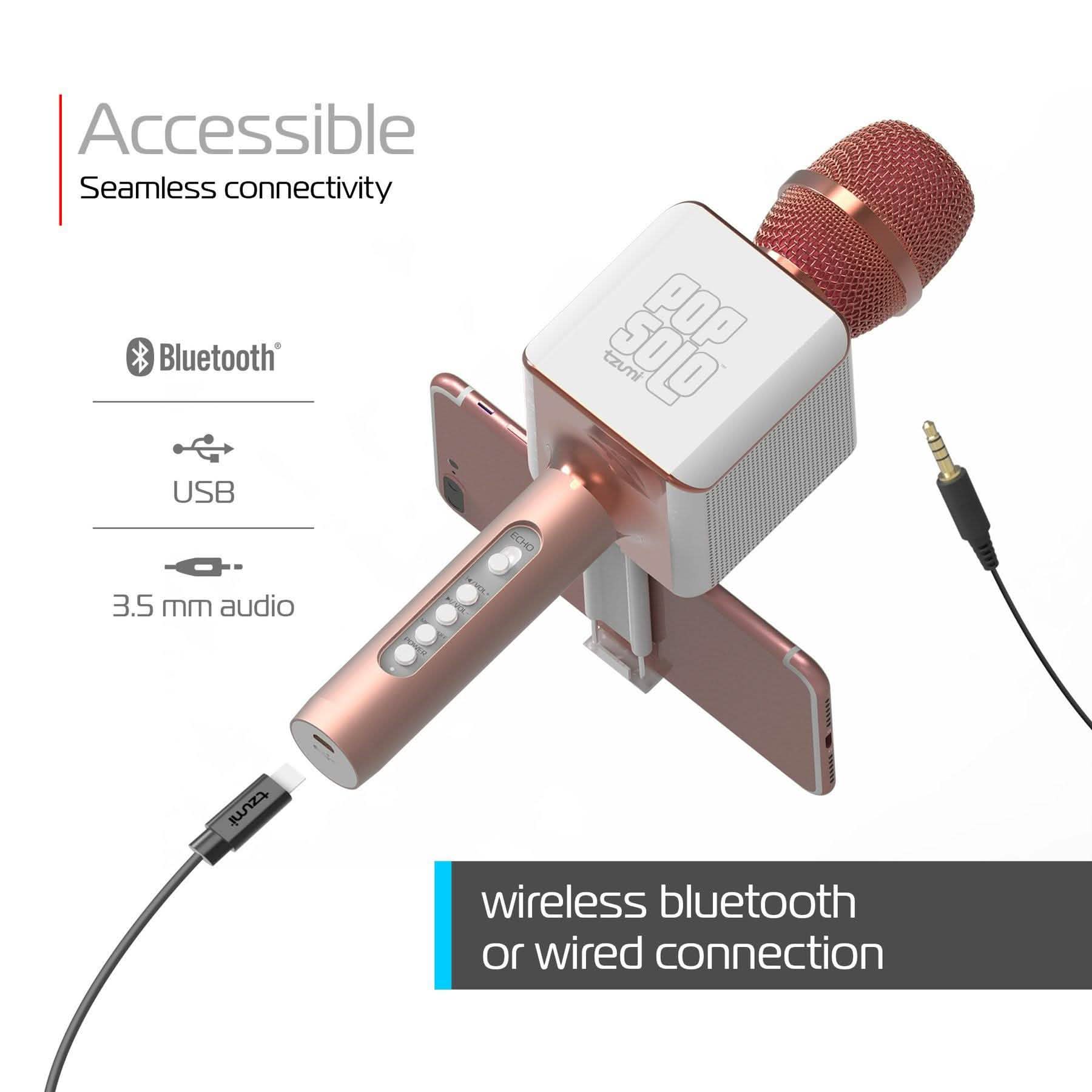 Tzumi Pop Solo Wireless Bluetooth Karaoke Microphone And Speaker