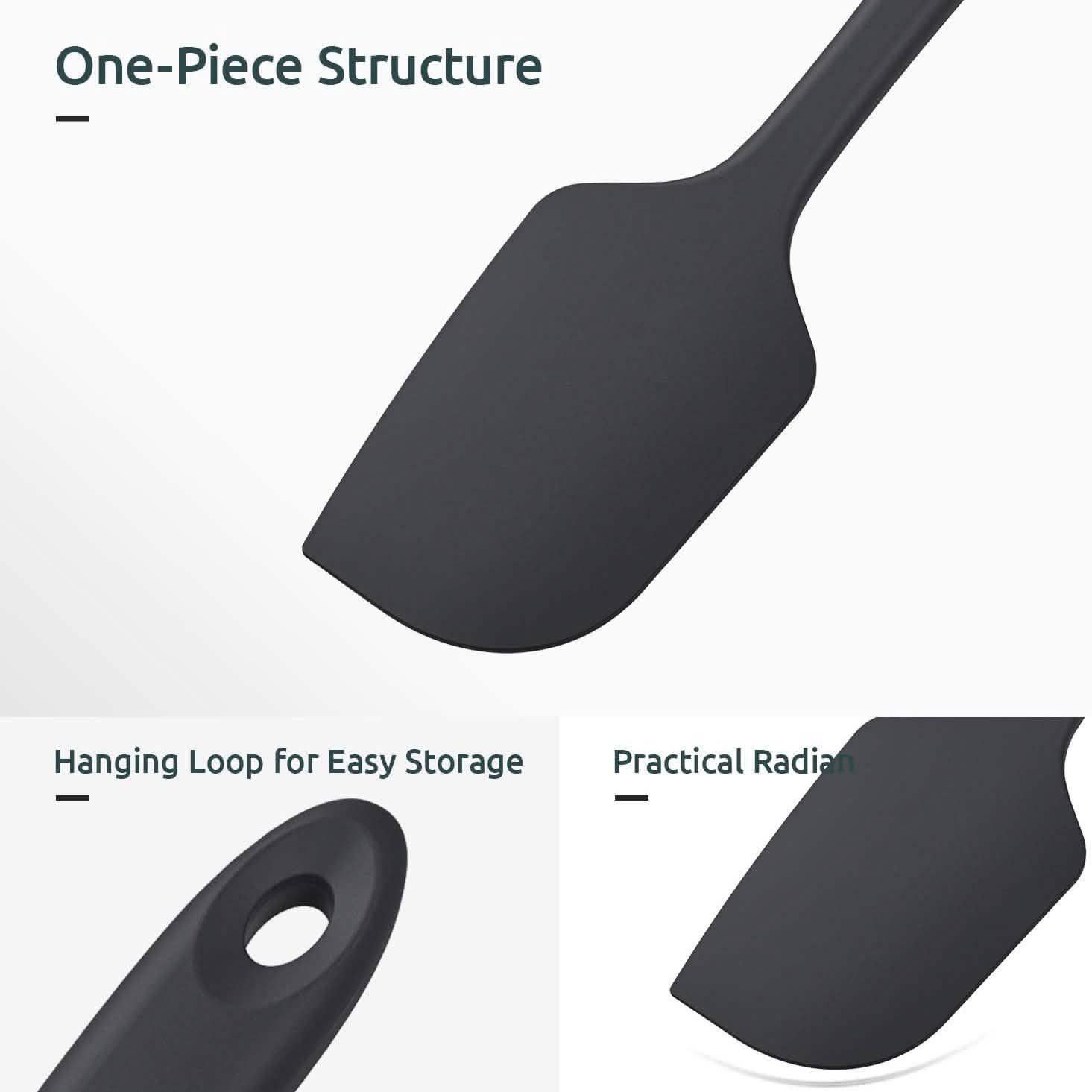 U-Taste Silicone Spatula Set with 480 Degrees Fahrenheit Heat Resistant