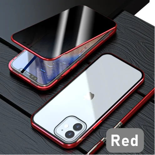 Glass Privacy Metal Phone Case iphone